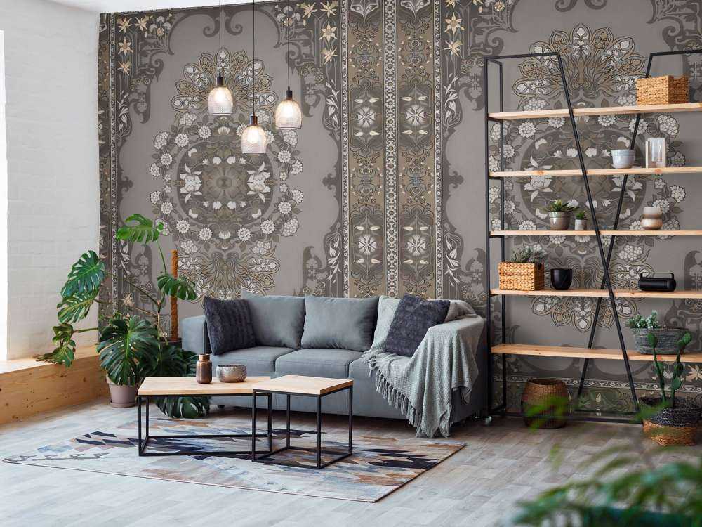 Ornements classiques en taupe foncé