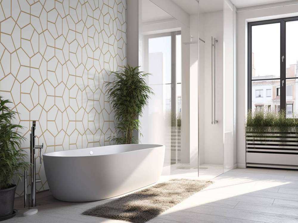 Motif géométrique en or