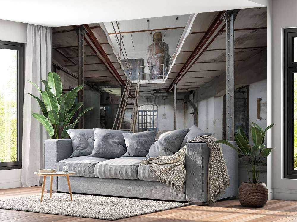 Ancien hall d'usine abandonné