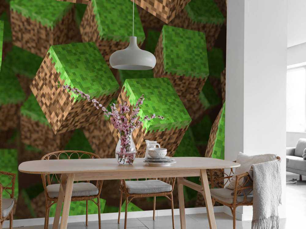 Blocs d'herbe 3D Minecraft