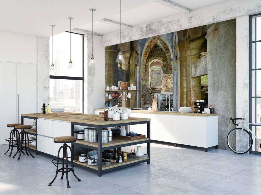 Bâtiment abandonné avec des arches