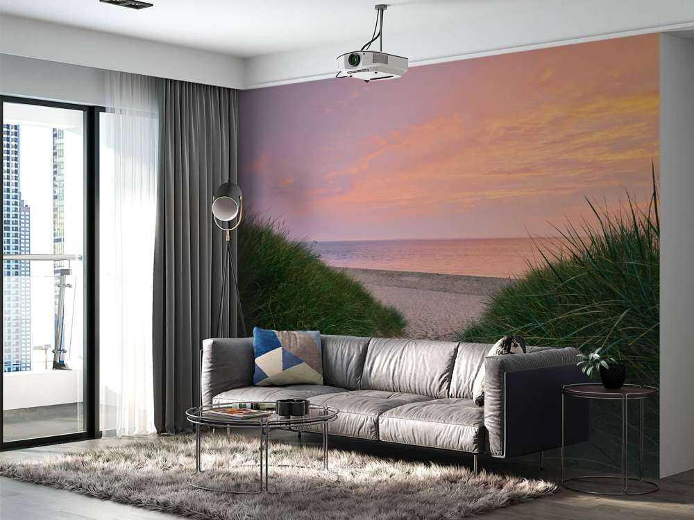 Passage de la dune avec le lever du soleil