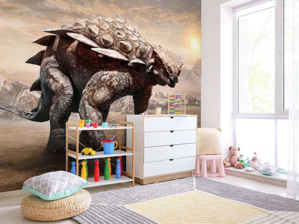 Dinosaure dans une zone déserte