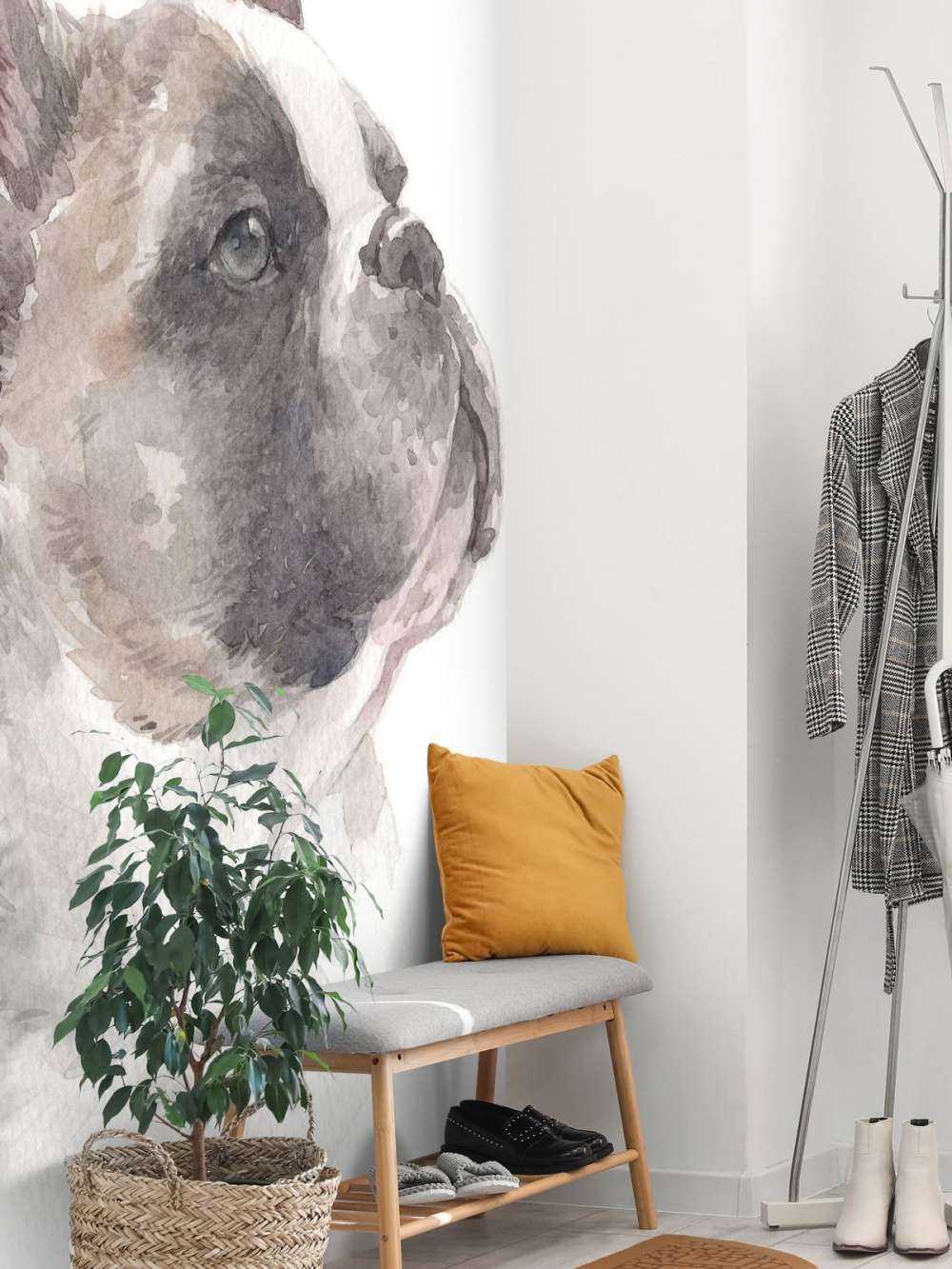 Aquarelle Bouledogue français