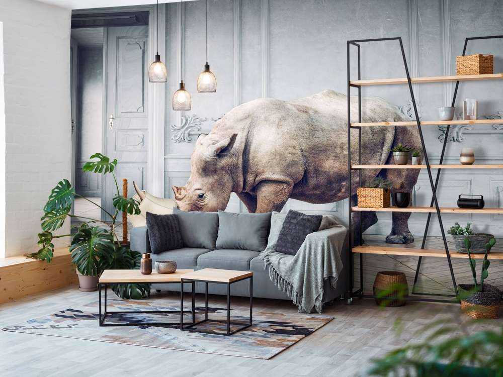 Rhinocéros avec abat-jour