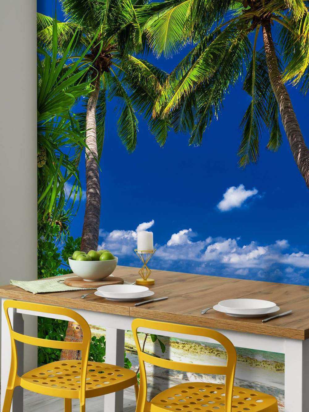 Palmiers sur une île