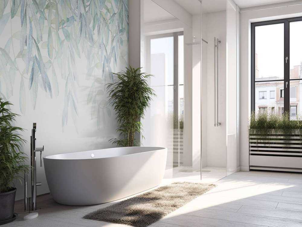 Feuilles à l'aquarelle aux couleurs pastels