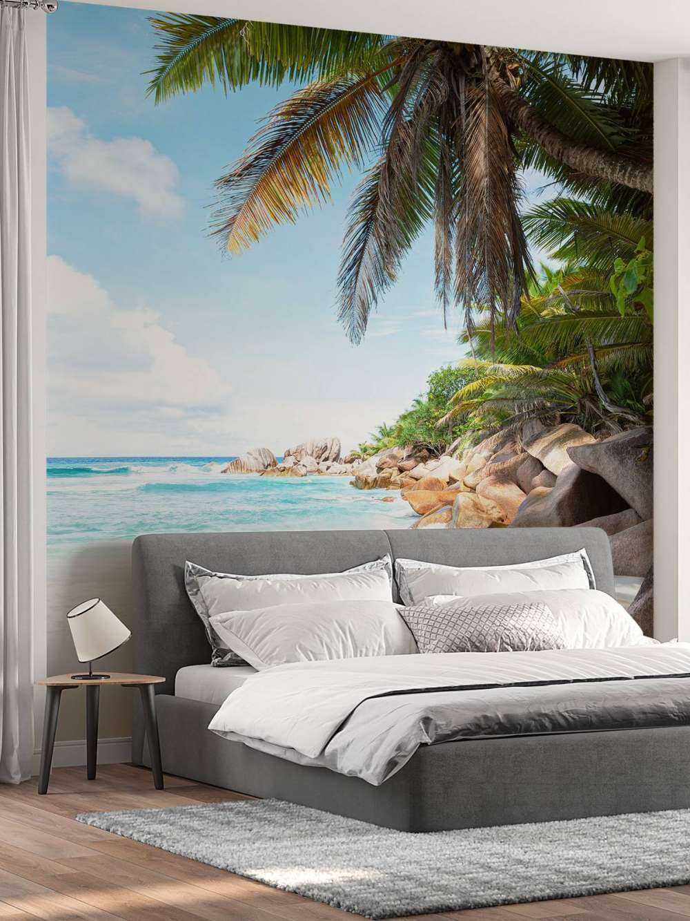 Belle plage de sable tropical