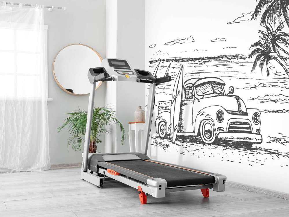 Plage dessinée en noir et blanc