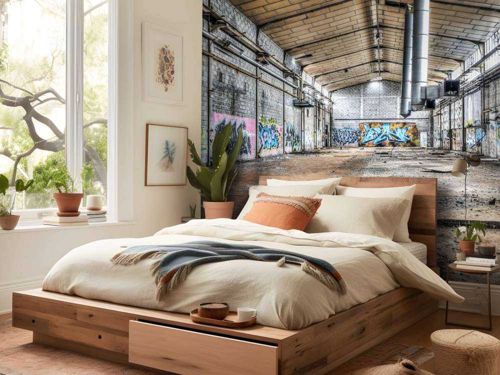 Vieux hall d'usine abandonnée