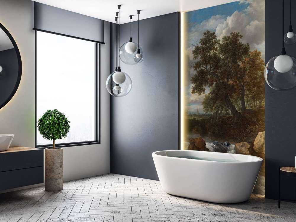 Paysage avec cascade