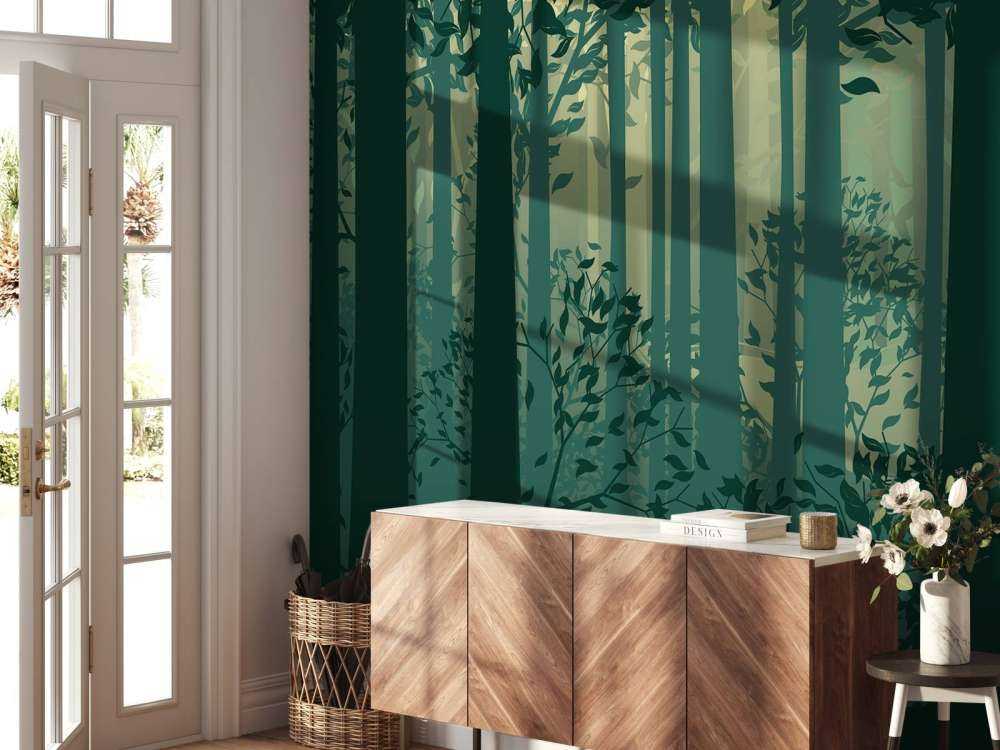 Paysage forestier abstrait