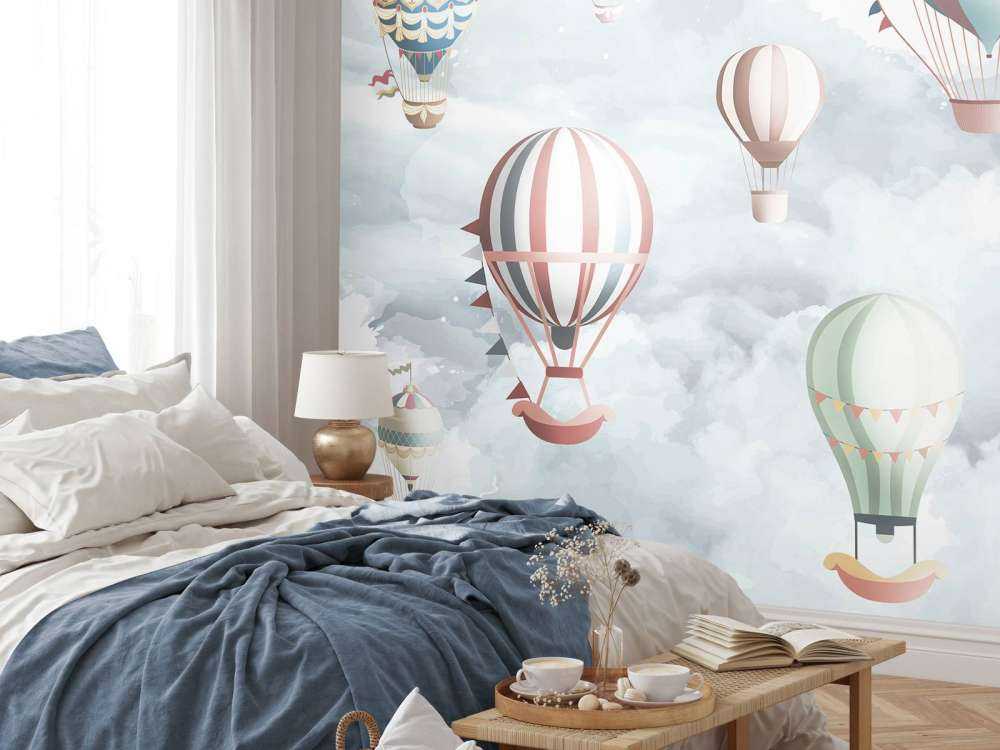 Dans les nuages bleus