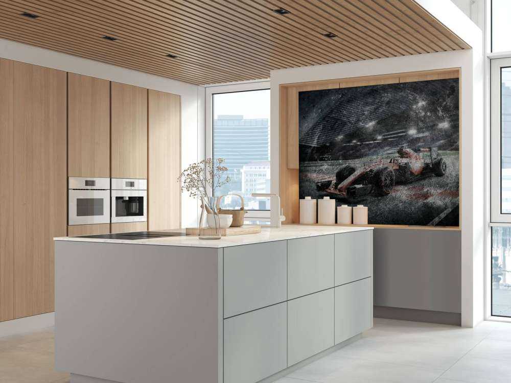 Voiture de course dans un stade