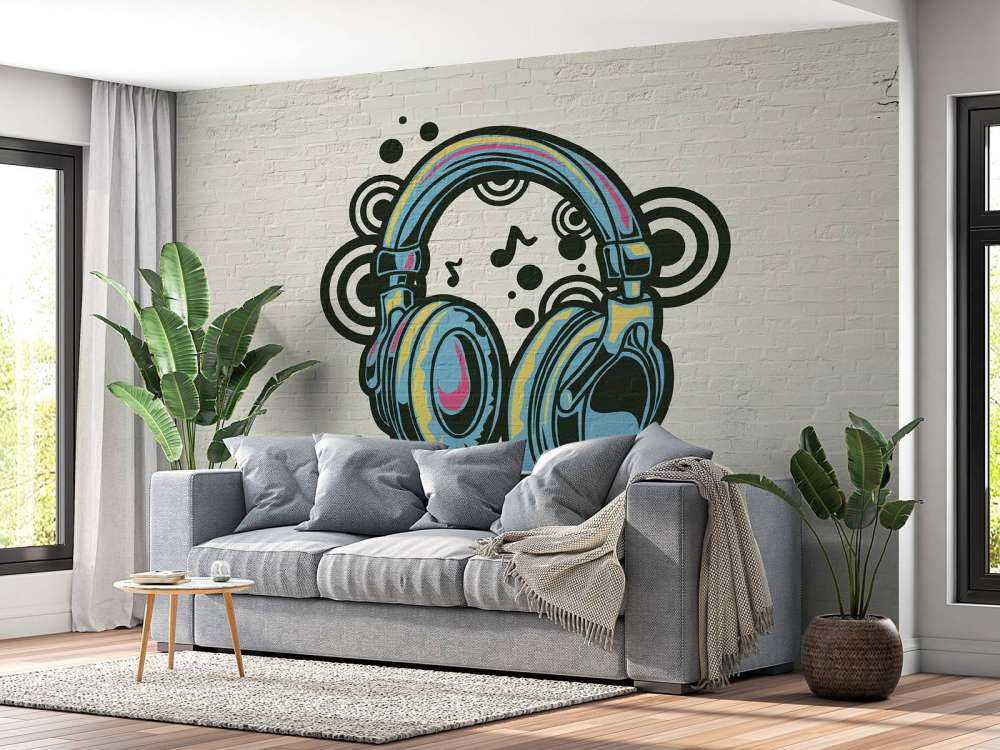 Casque d'écoute graffiti