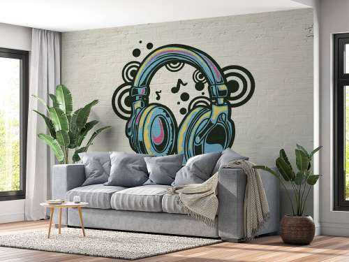 Casque d'écoute graffiti
