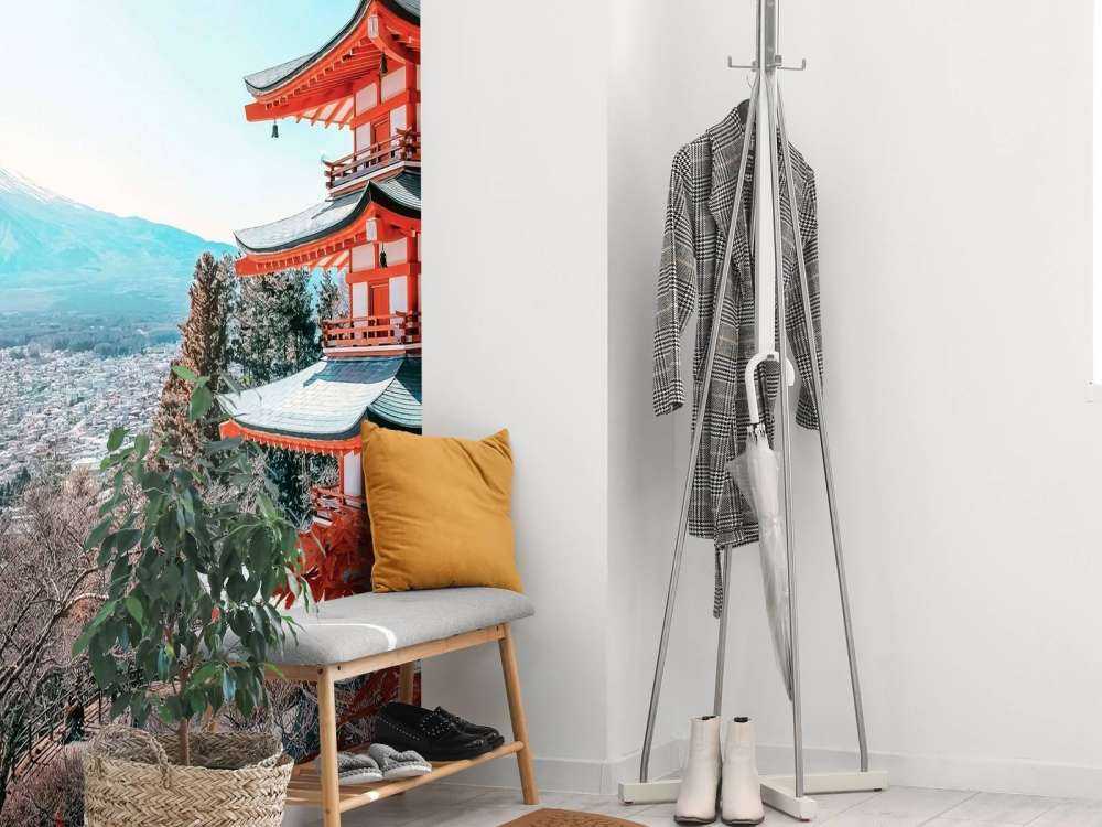 Moment d'automne près de la pagode japonaise