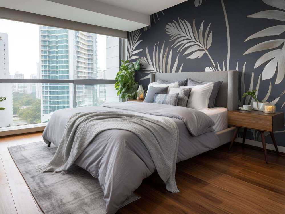 Feuilles dorées sur un violet très foncé