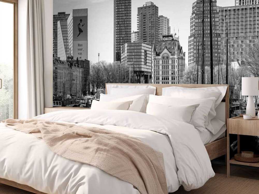 Vieux Port et Maison Blanche en Monochrome