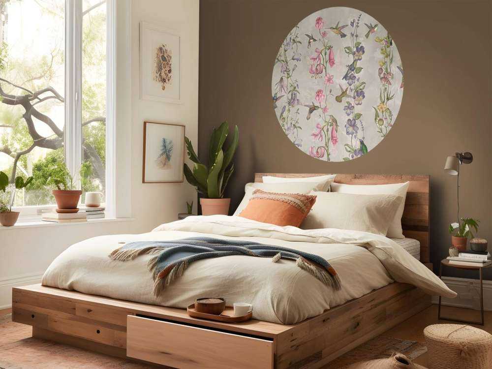 Fleurs de pré et de jardin taupe