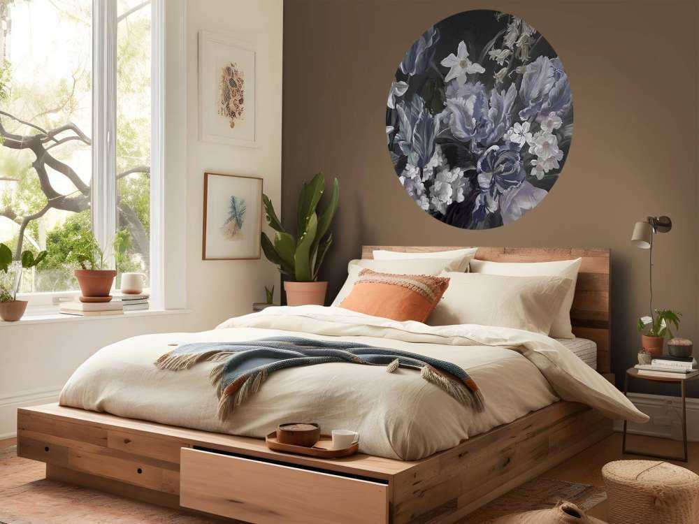 Bouquet avec des pions bleus