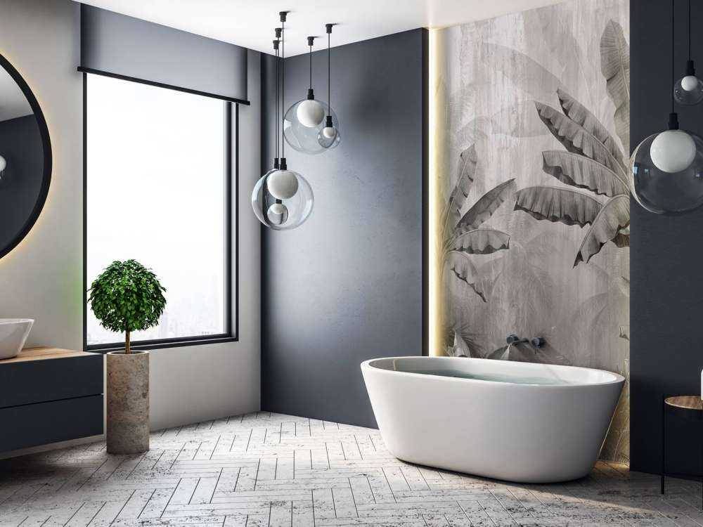 Palmiers de brouillard tropicaux