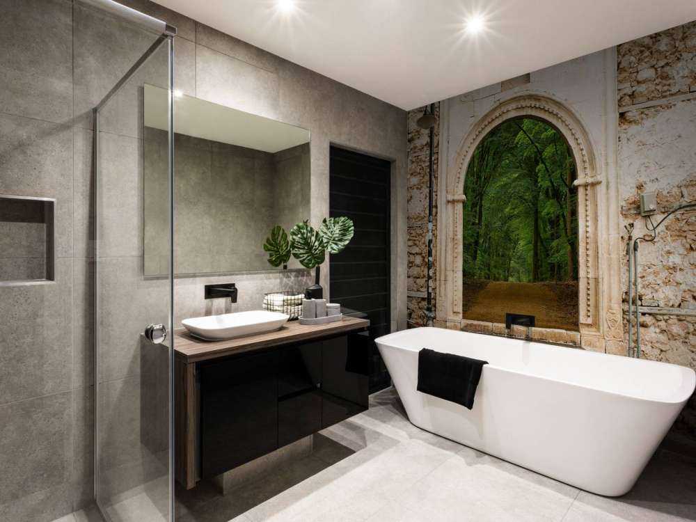 Porte vers le sentier forestier vert