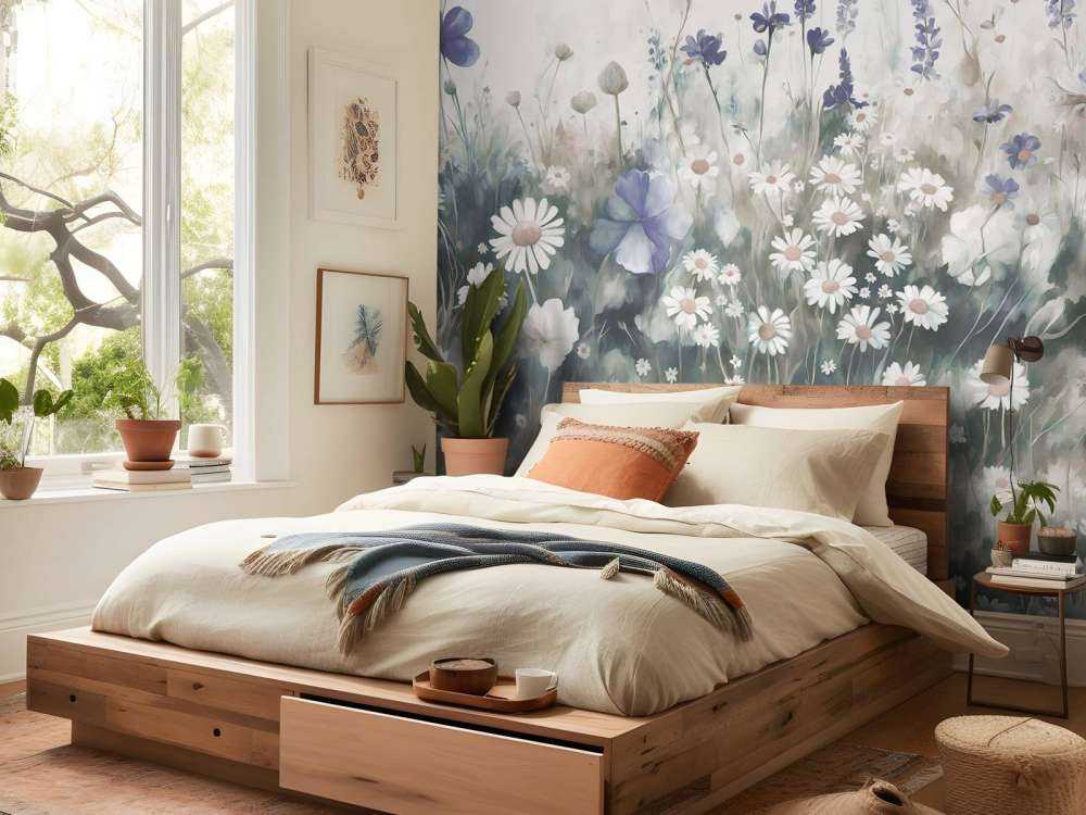 Verdure luxuriante de l'été gris