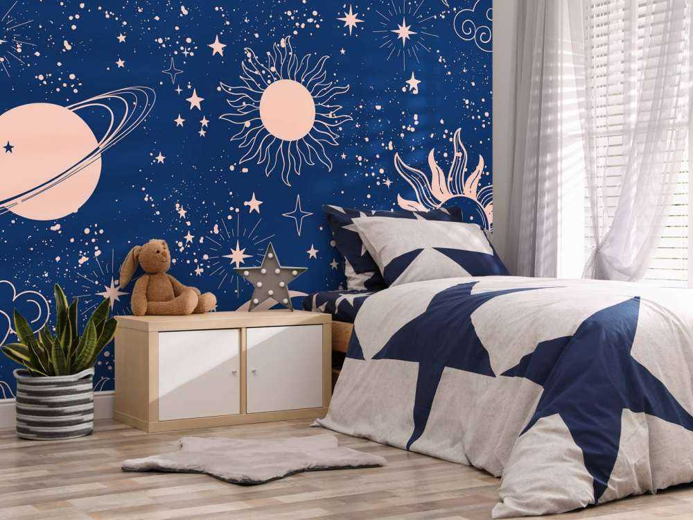 Soleil nocturne et ciel lunaire