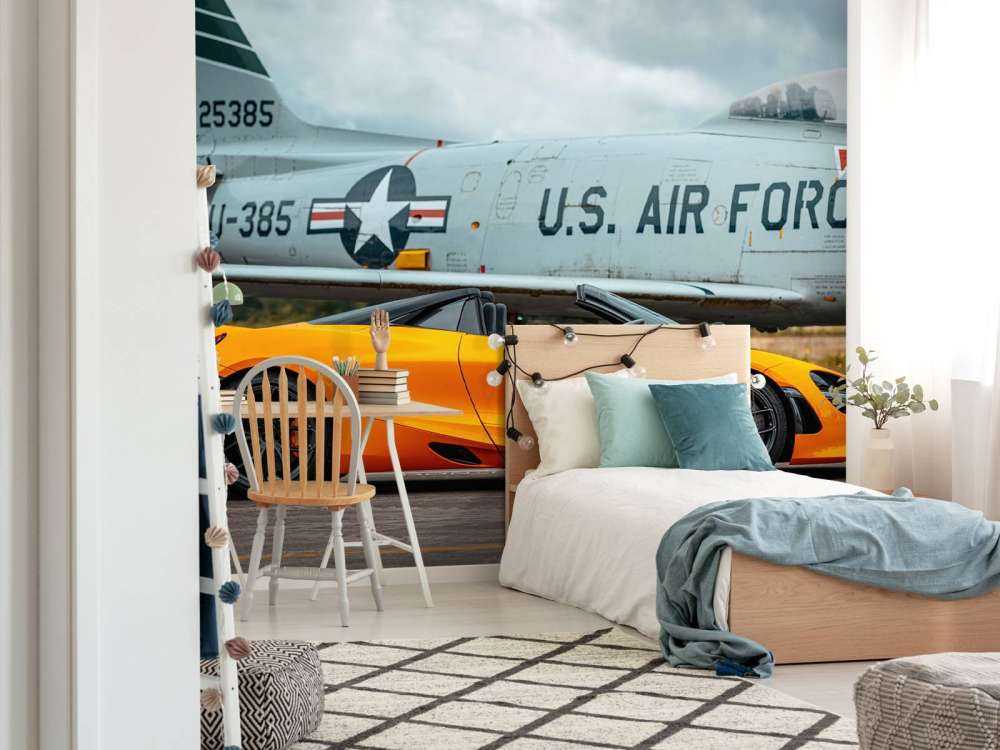 Supercar en avion de chasse