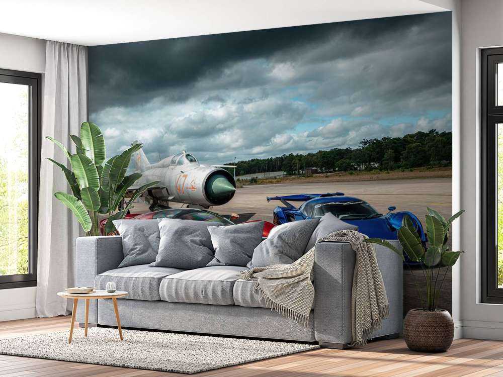 Supercars dans un avion de chasse