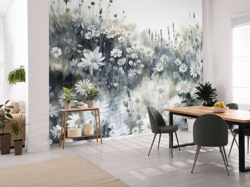 Prairie Verte de Marguerites Silencieuses