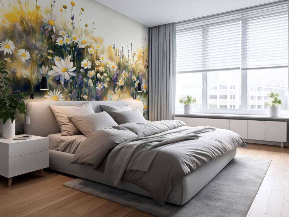 Prairie de Marguerites Silencieuses Jaunes