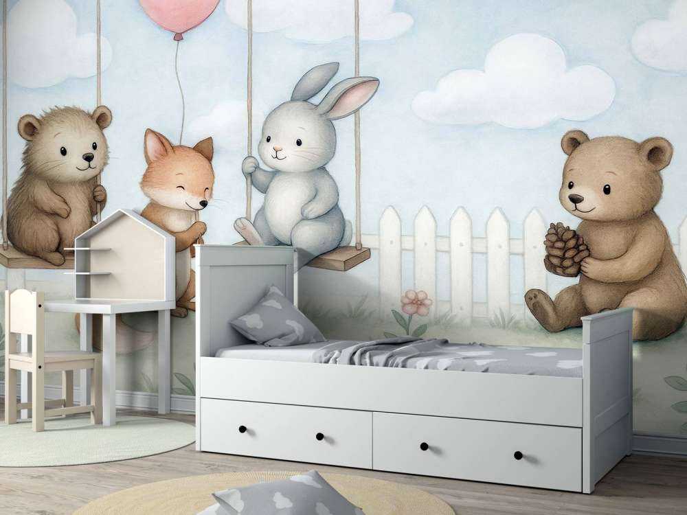 Amis des bois dans le jardin de printemps