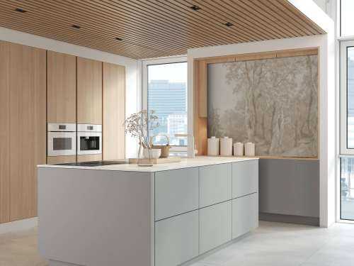 Paysage forestier panorama beige