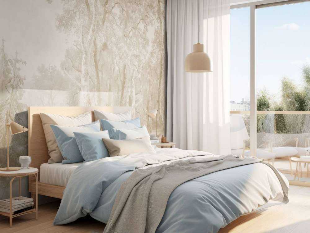 Paysage forestier panorama beige