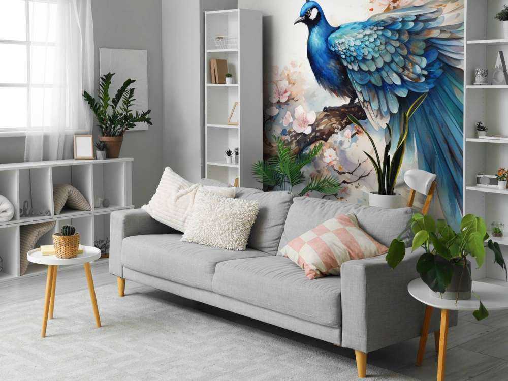 Paon dans la Brume de Printemps