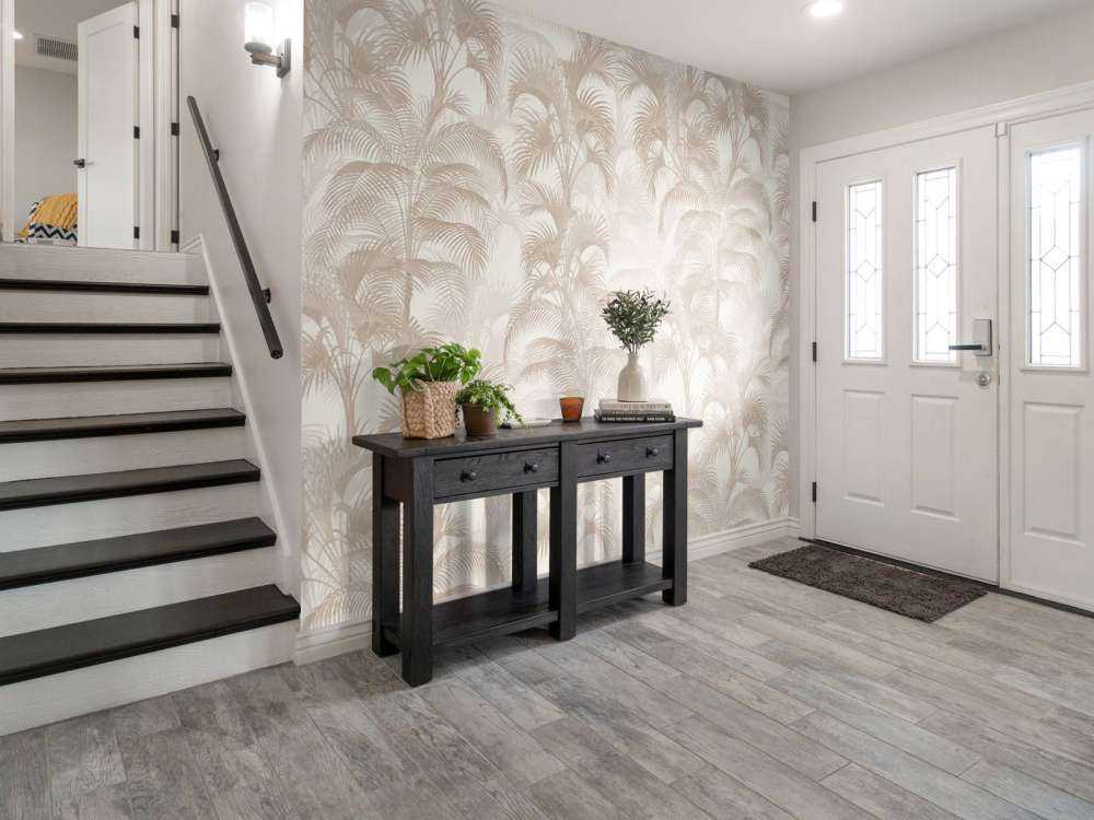 Palmiers tropicaux vintage - beige