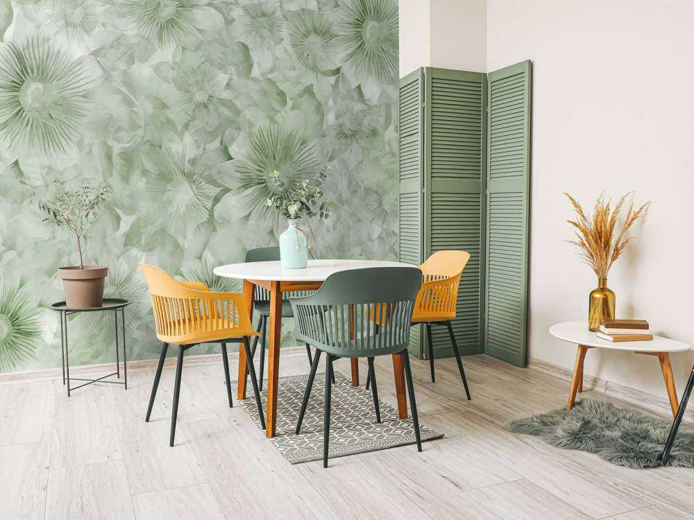 Élégance Botanique Aquarelle Vert Champ