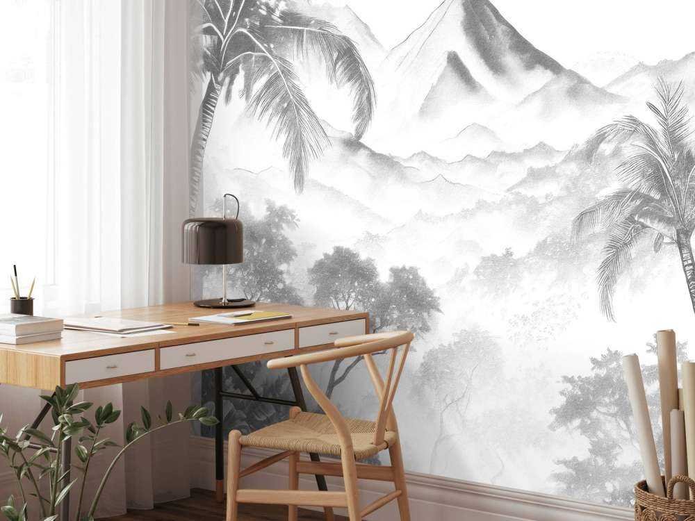 Aube sur l'Île Volcanique