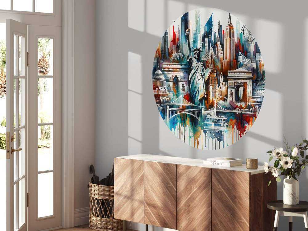 Abstract Watercolor New York