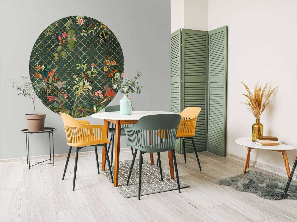 Élégance de la jungle avec de l'or