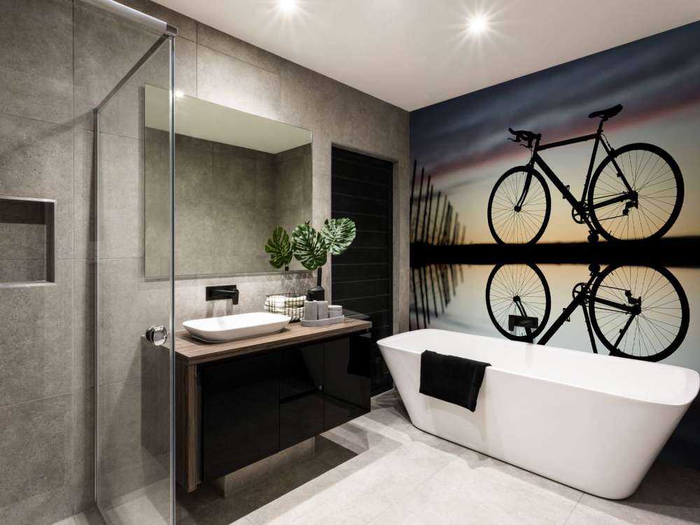 Vélo de course au coucher du soleil