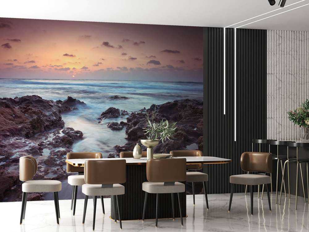 Coucher de soleil au bord de la mer