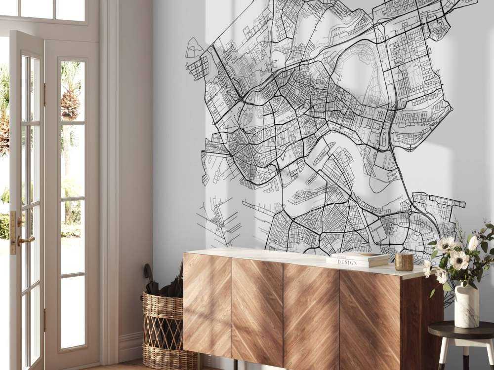 Carte de Rotterdam, blanc