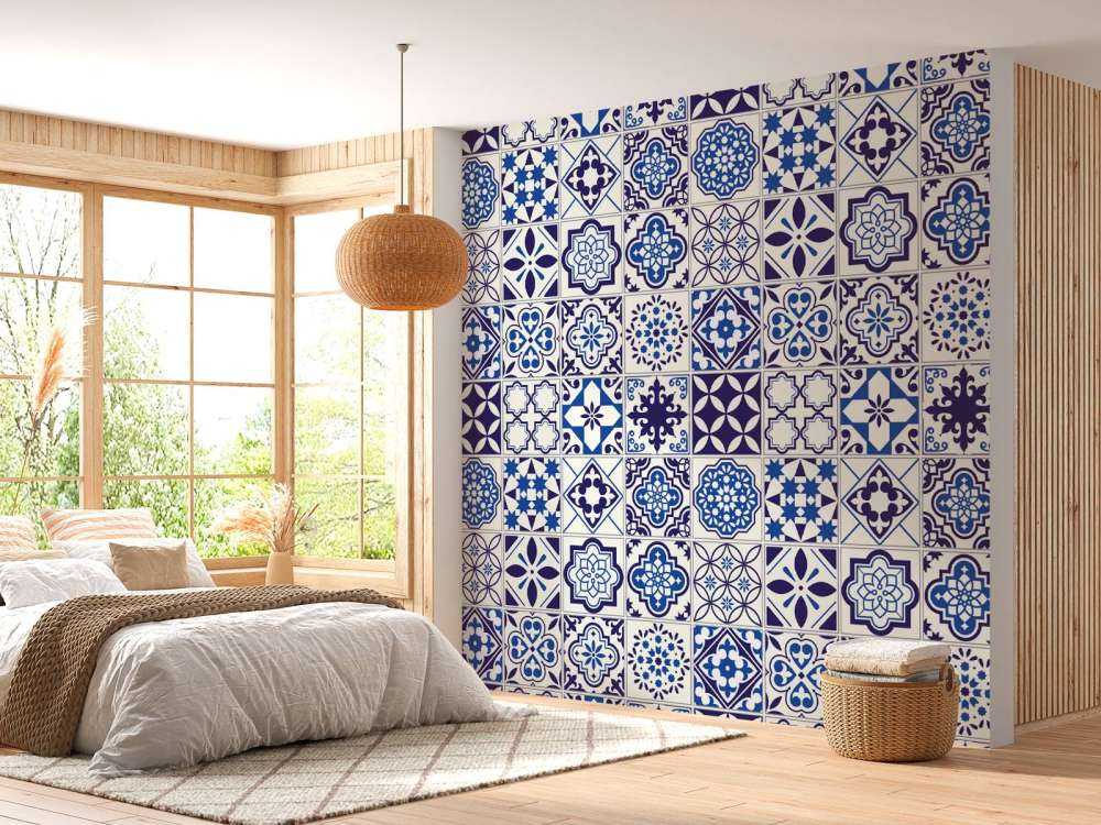 Tuiles bleues
