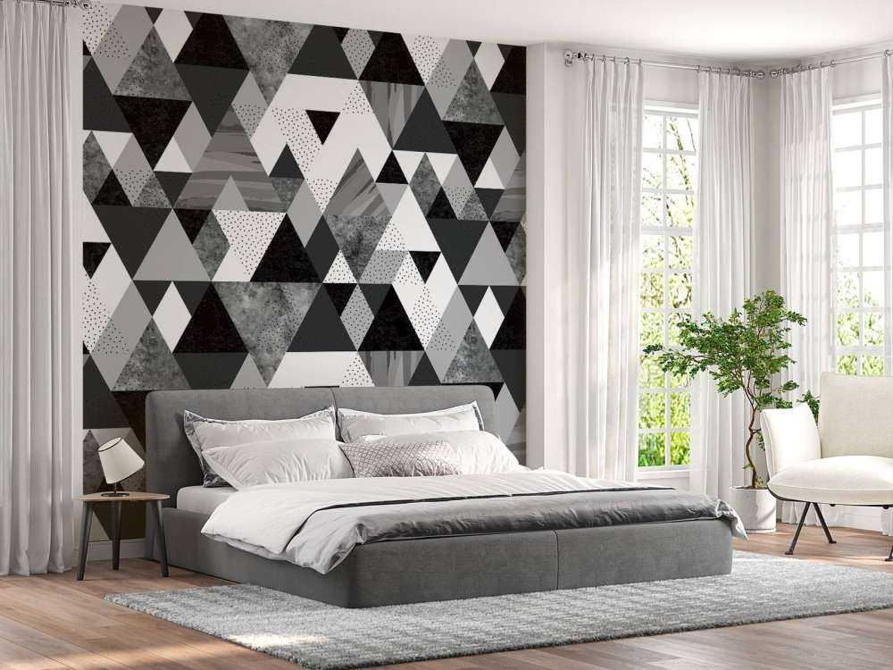 Motif de tuiles en noir et blanc