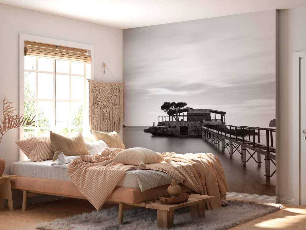 Échafaudage vers l'île