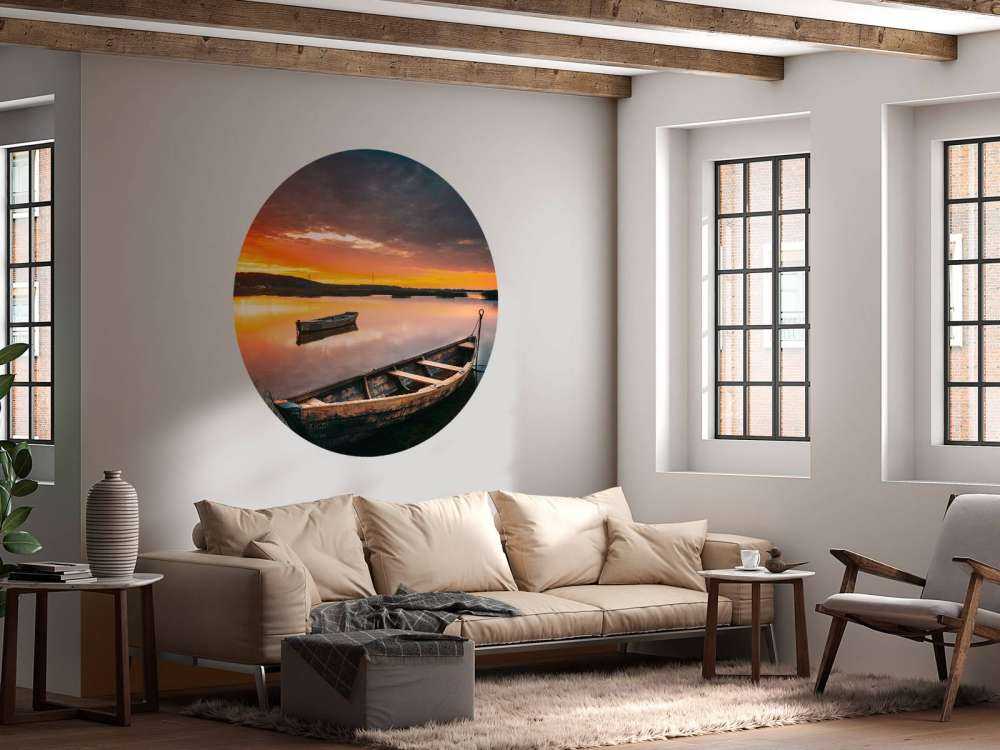 Bateaux au coucher du soleil