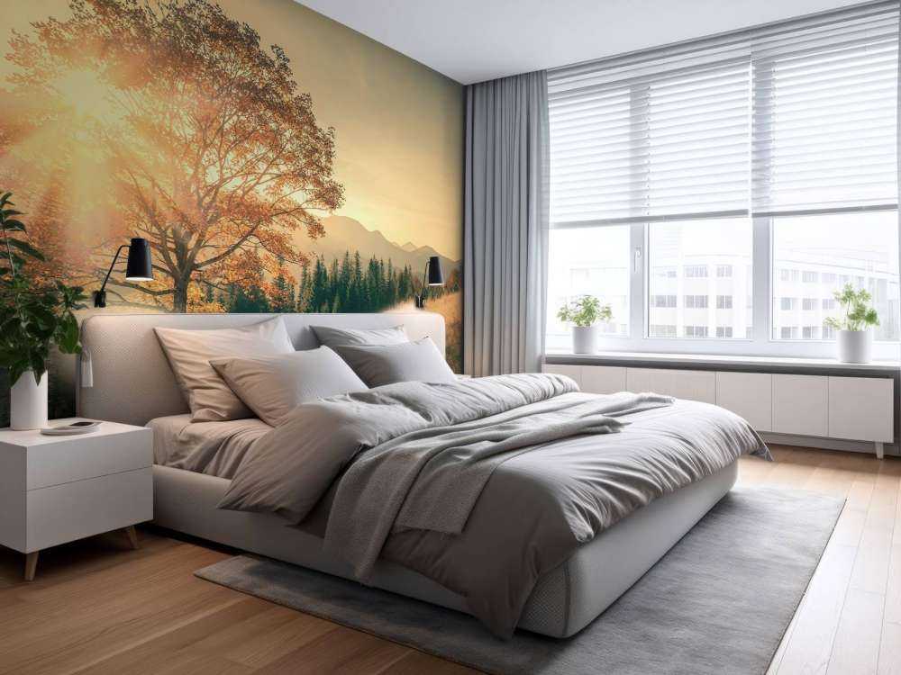 Coucher de soleil dans une vallée